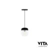 VITA Acorn taklampa 14cm - svart/polerad stål