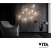 VITA Acorn taklampa 14cm - vit/polerad stål