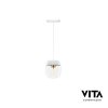 VITA Acorn taklampa 14cm - vit/mässing