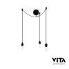 Lampupphäng VITA Cannonball 3 svart