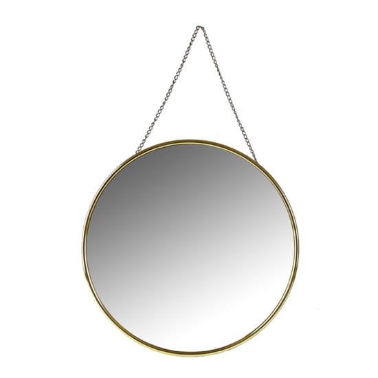 Spegel rund guldfärgad Ø50cm från villa collection