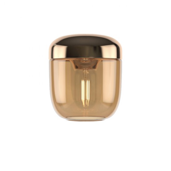 VITA Acorn new taklampa 14cm - amber brass