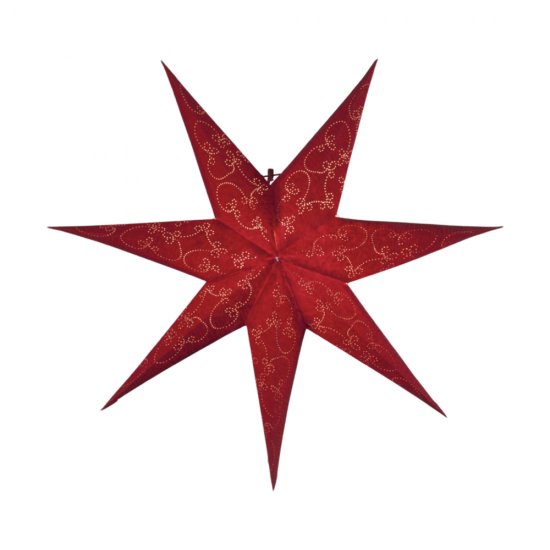 Julstjärna, Decorus röd 63 cm, Återvunnen bomull