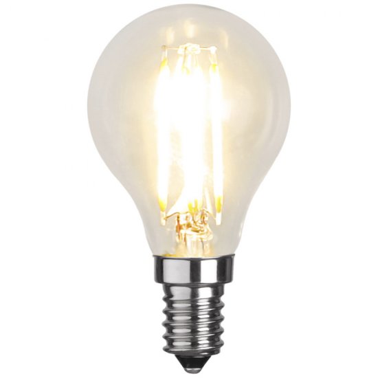 Klar filament LED lampa med en E14-sockel 4,2W 2700K